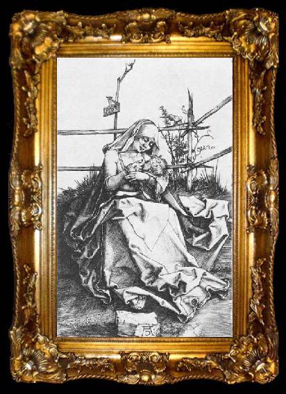 framed  Albrecht Durer Madonna on a Grassy Bench, ta009-2